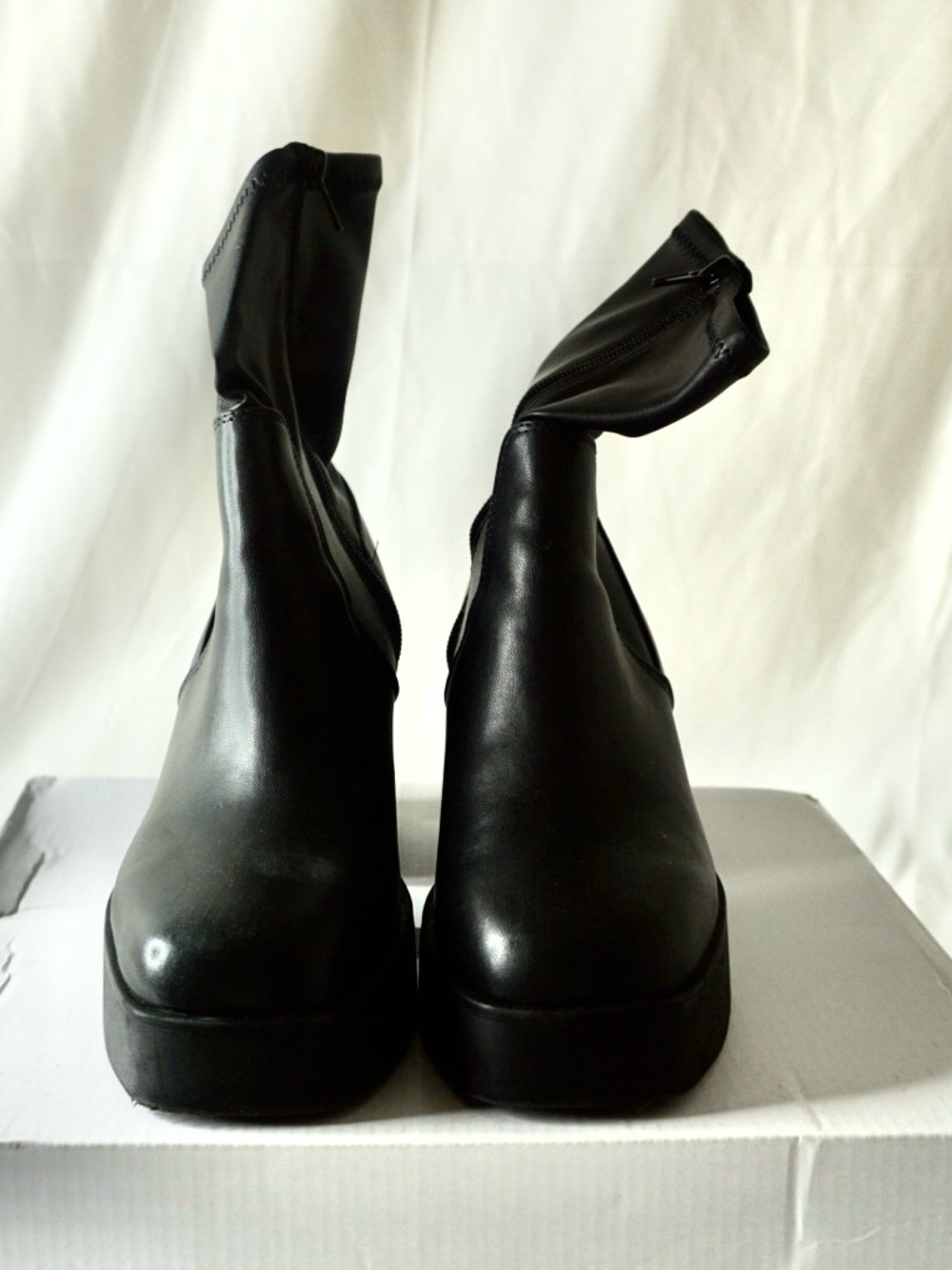 Aldo Black Platform Ankle Booties
